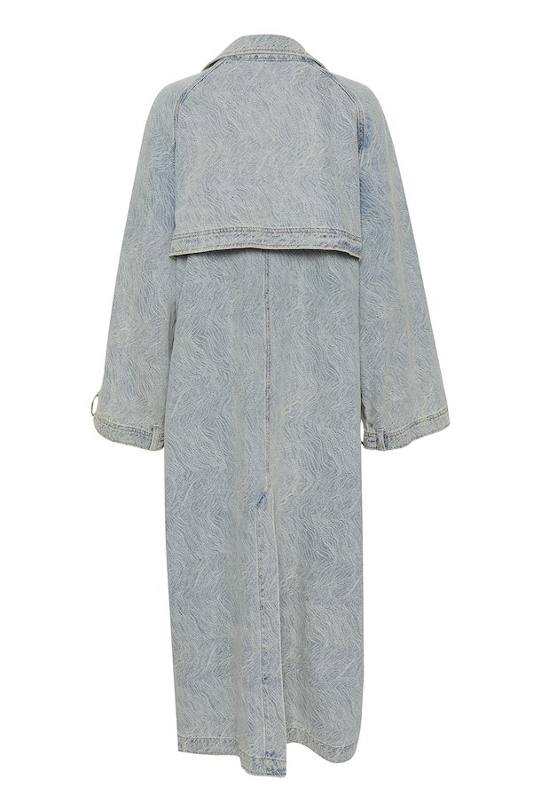 Gianna Trench in Blue/White Marble Gianna Trench in Blue/White Marble