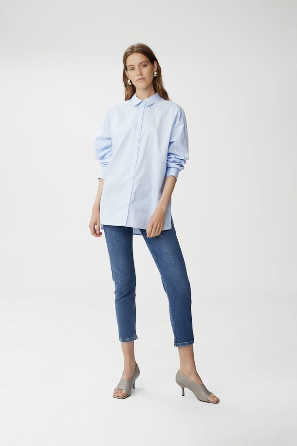 Denim blue AstridGZ HW Slim Jeans – Køb blue AstridGZ Slim fra str. 24-