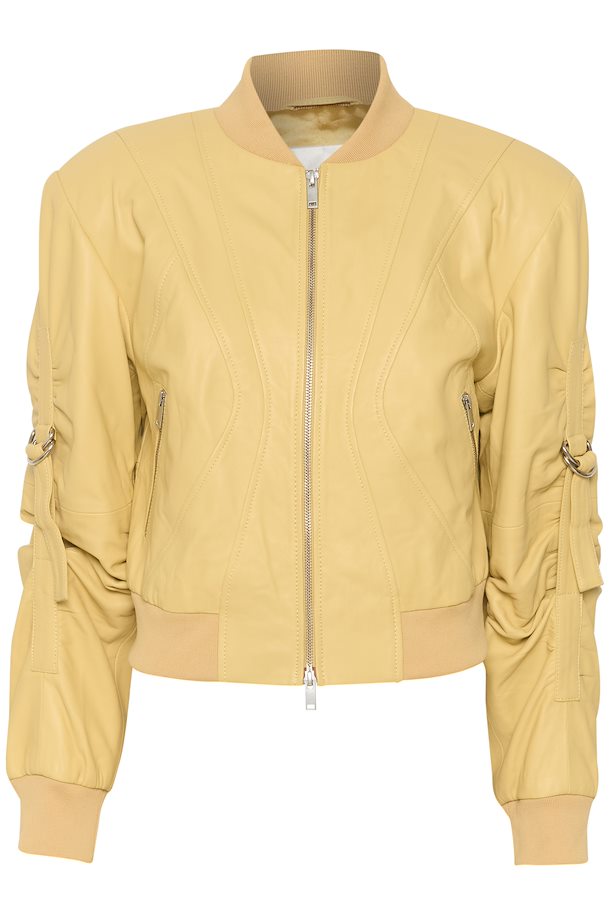Elly Short Bomber in Dried Moss Elly Short Bomber in Dried Moss